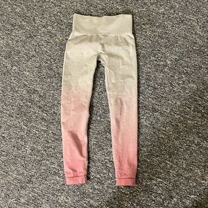 Gymshark Adapt Ombre Seamless Leggings - Light Grey Marl/Pink SOLD OUT/DISC